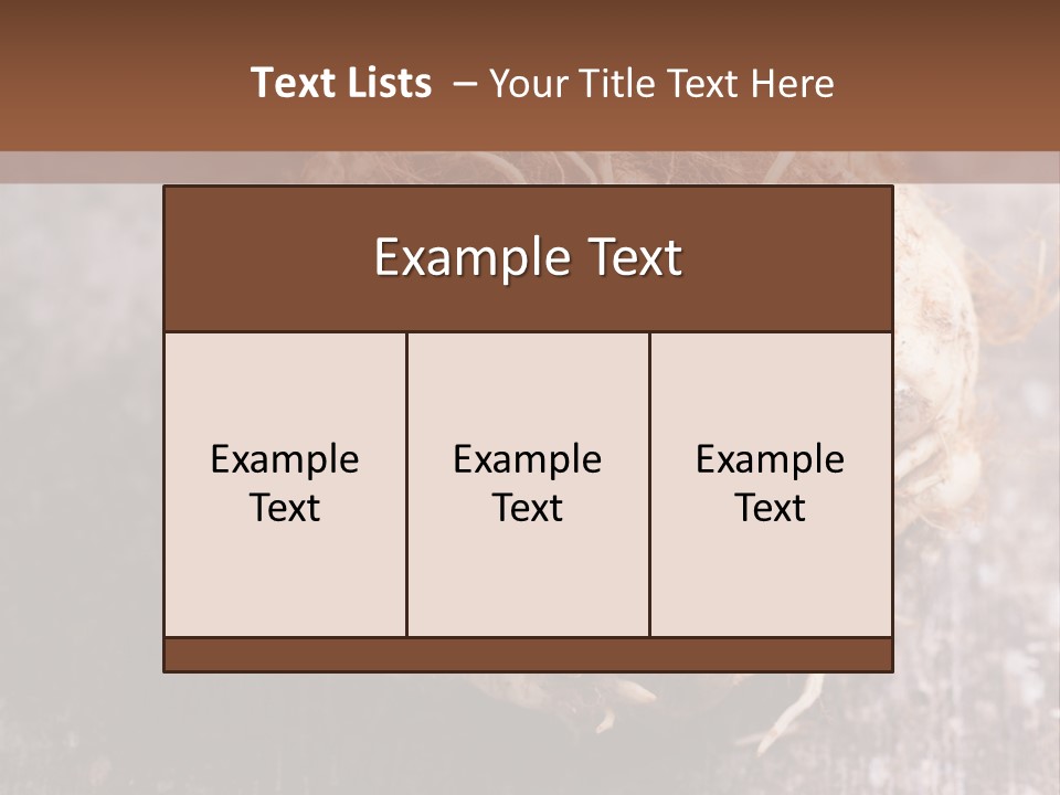 Wooden Vegetarian Leaf PowerPoint Template