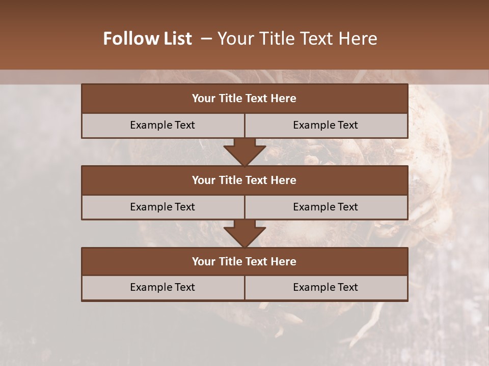 Wooden Vegetarian Leaf PowerPoint Template