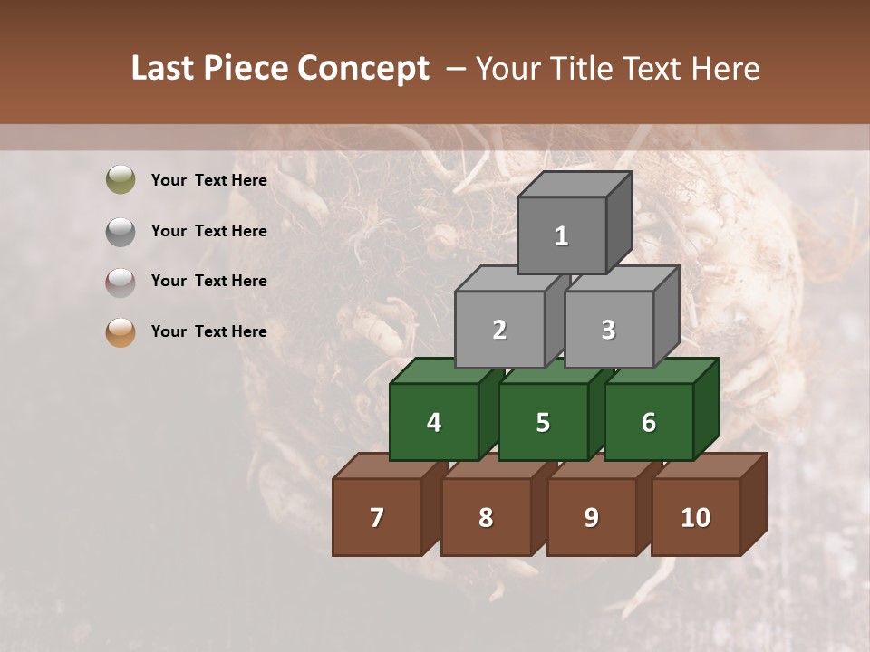 Wooden Vegetarian Leaf PowerPoint Template