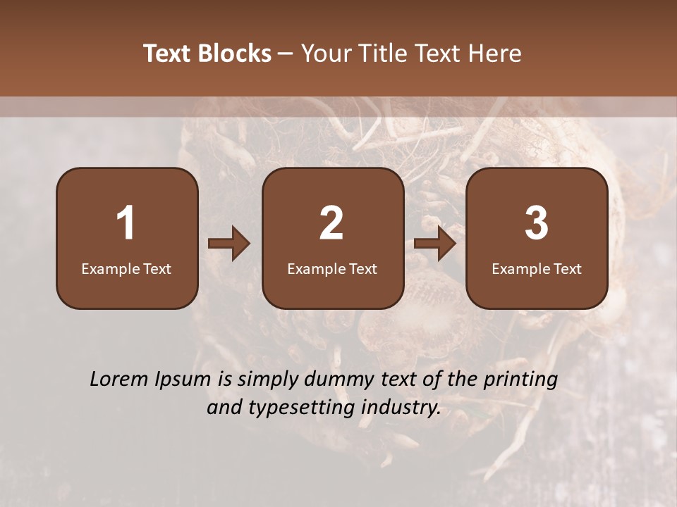 Wooden Vegetarian Leaf PowerPoint Template