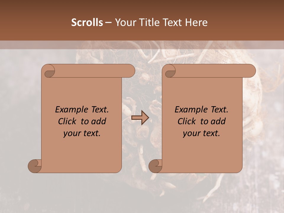 Wooden Vegetarian Leaf PowerPoint Template