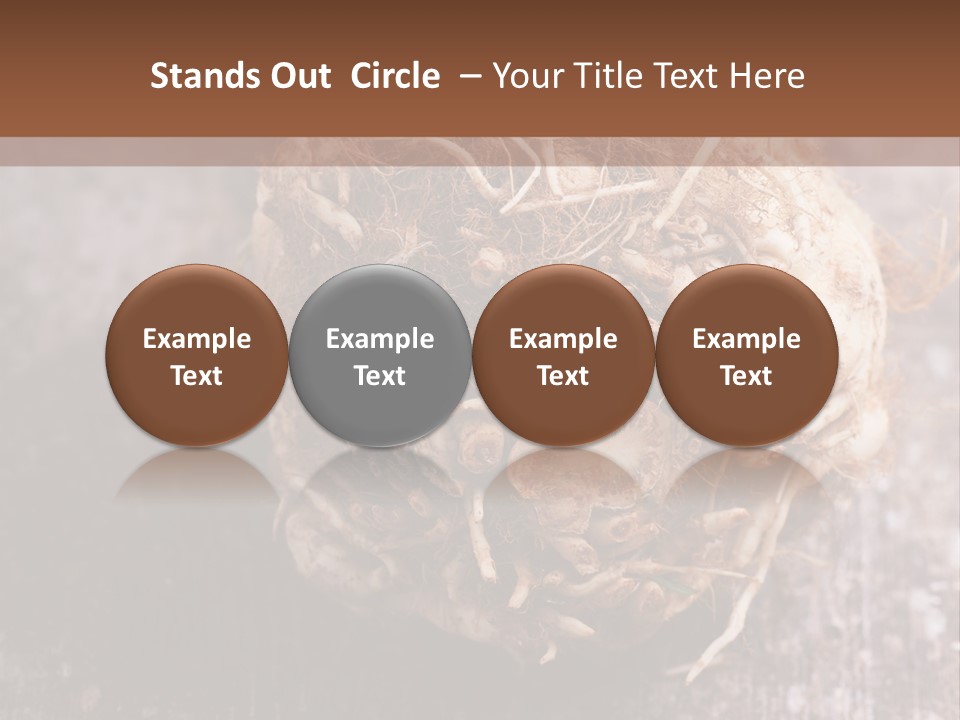 Wooden Vegetarian Leaf PowerPoint Template