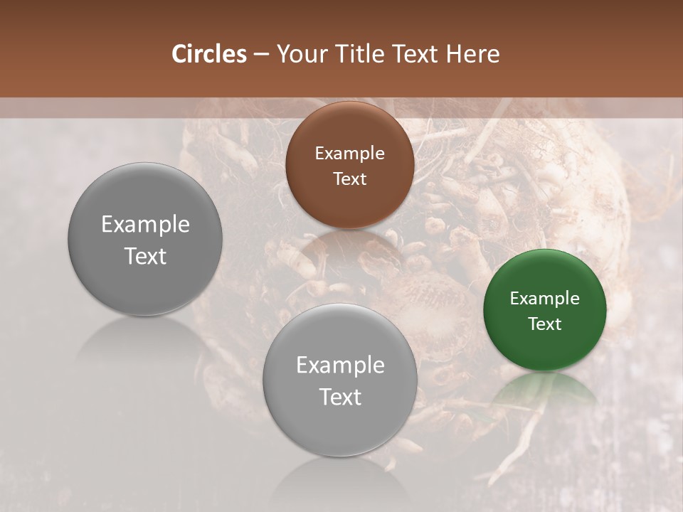 Wooden Vegetarian Leaf PowerPoint Template