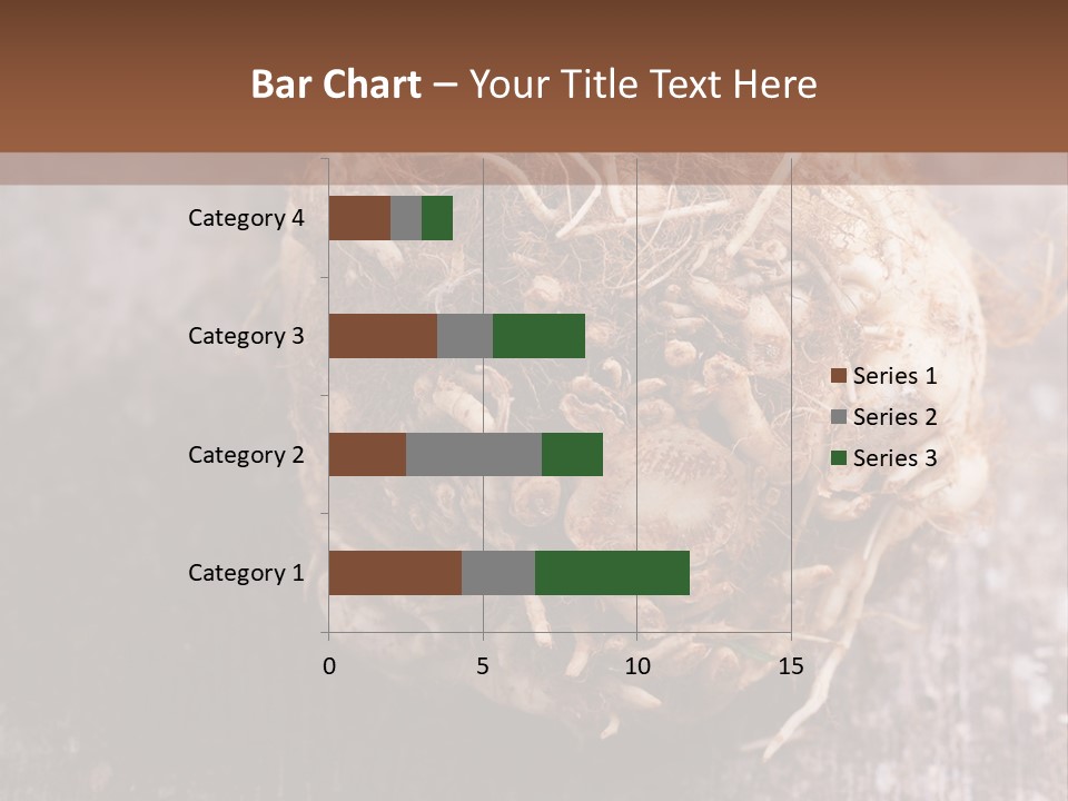 Wooden Vegetarian Leaf PowerPoint Template