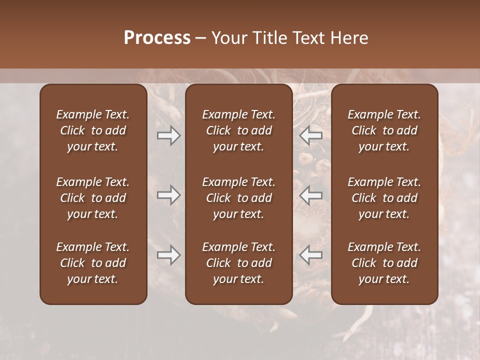 Wooden Vegetarian Leaf PowerPoint Template