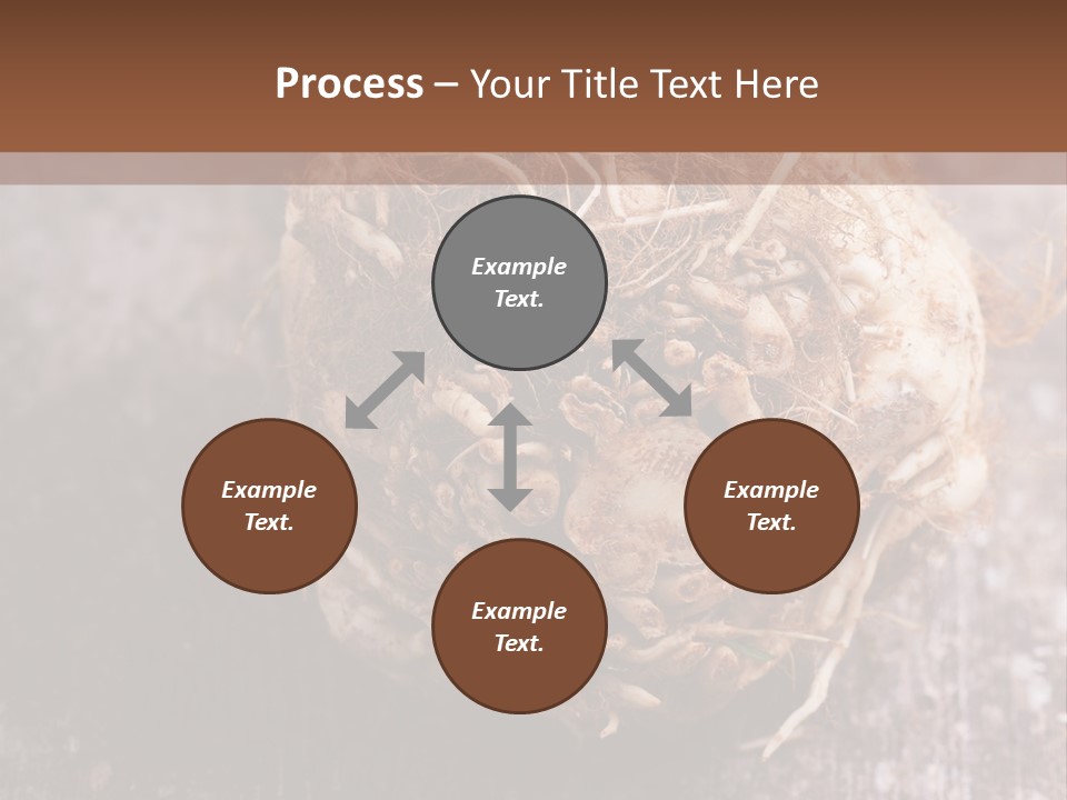 Wooden Vegetarian Leaf PowerPoint Template
