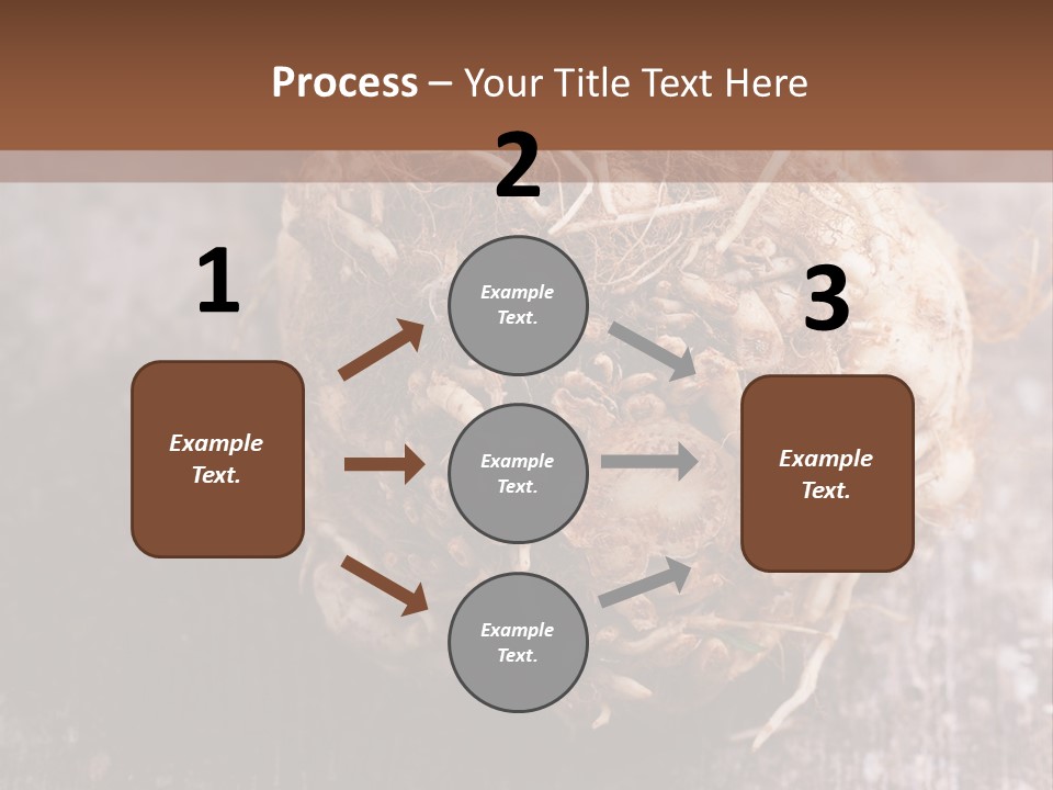 Wooden Vegetarian Leaf PowerPoint Template