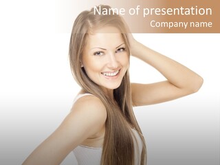 Sexy White Pose PowerPoint Template