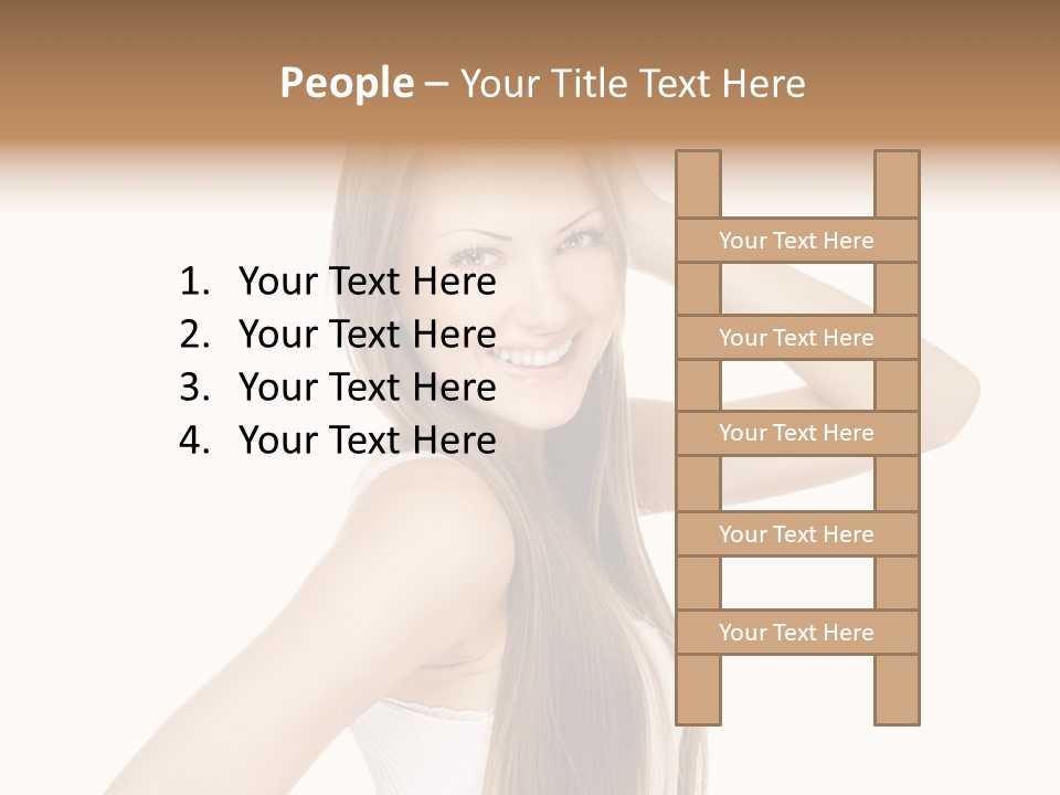 Sexy White Pose PowerPoint Template