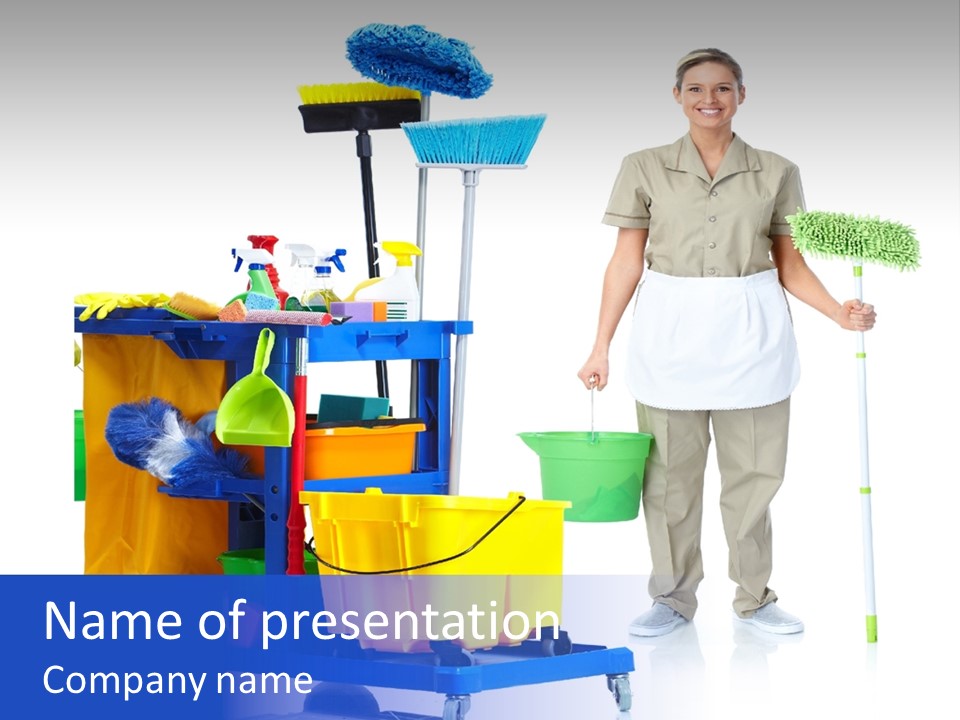 Occupation People Cleaning PowerPoint Template