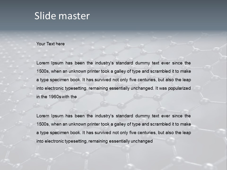 Structure Nanotechnology Sheet PowerPoint Template