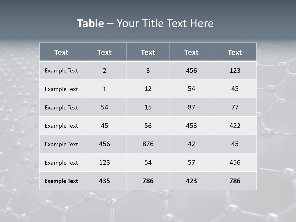 Structure Nanotechnology Sheet PowerPoint Template