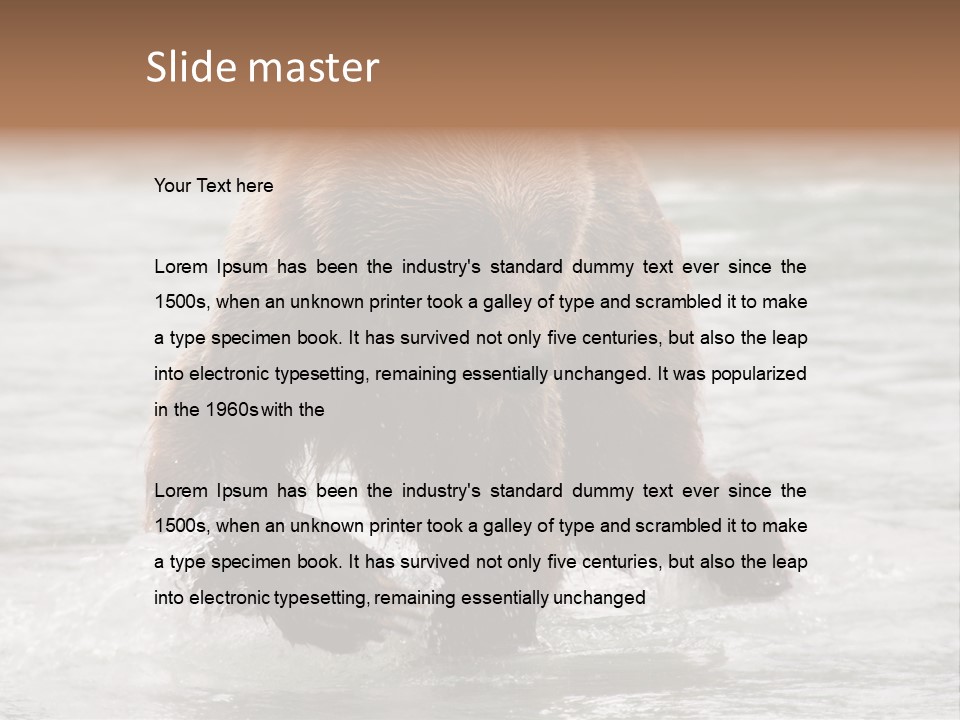 North America Salmon Usa PowerPoint Template