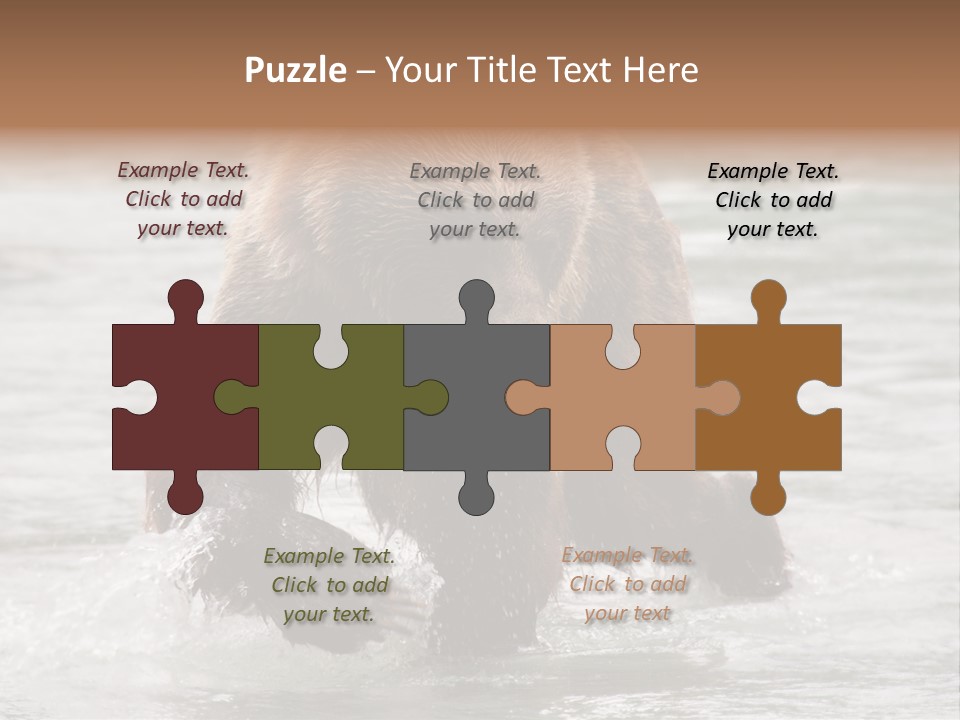 North America Salmon Usa PowerPoint Template