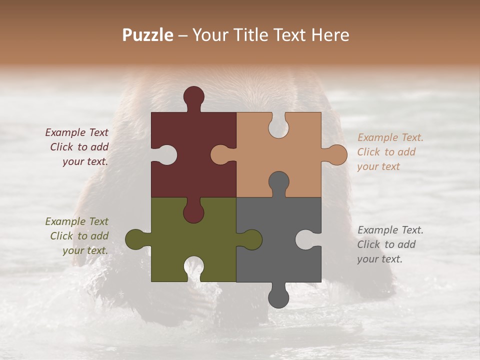 North America Salmon Usa PowerPoint Template