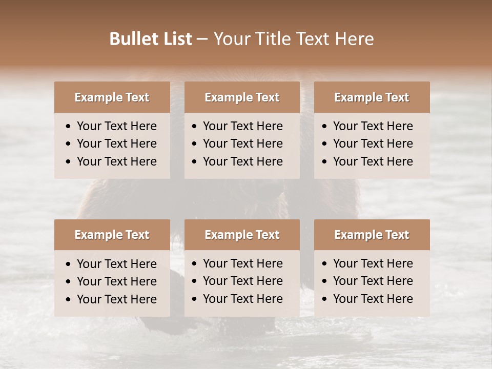 North America Salmon Usa PowerPoint Template