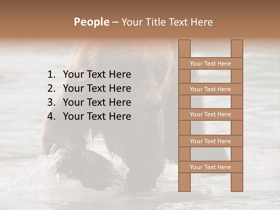 North America Salmon Usa PowerPoint Template