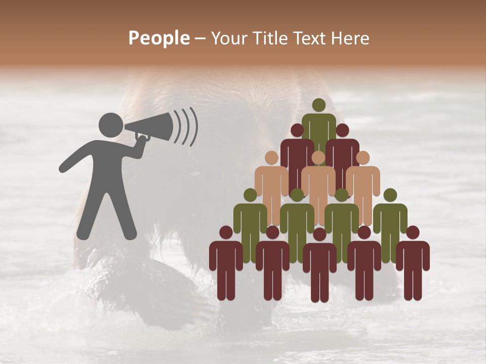 North America Salmon Usa PowerPoint Template