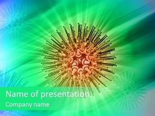 Germs Red Microscope PowerPoint Template