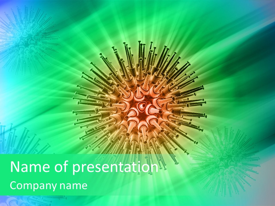 Germs Red Microscope PowerPoint Template