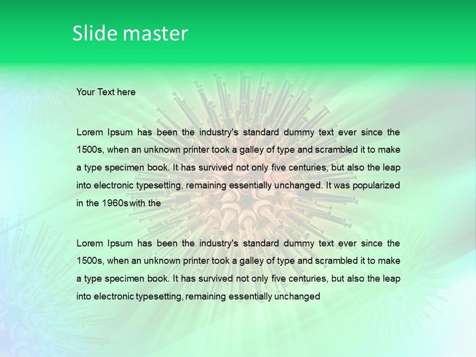 Germs Red Microscope PowerPoint Template