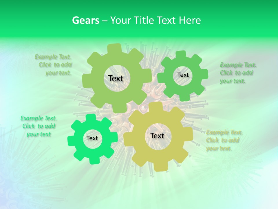 Germs Red Microscope PowerPoint Template