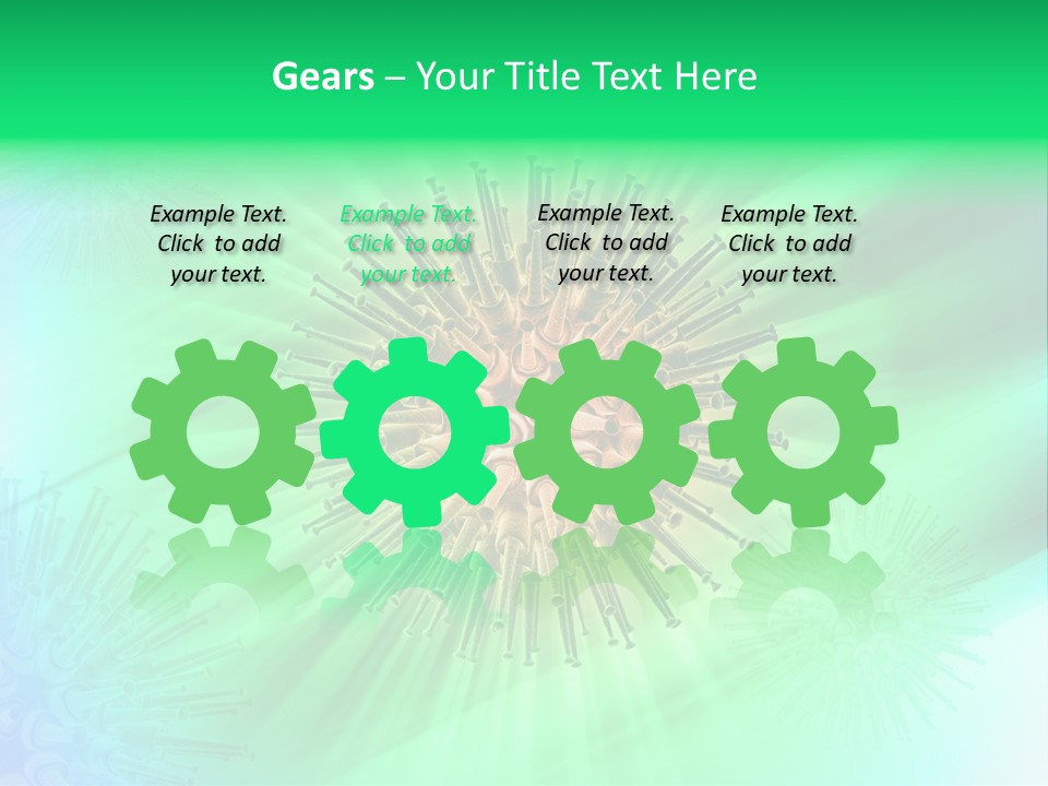 Germs Red Microscope PowerPoint Template