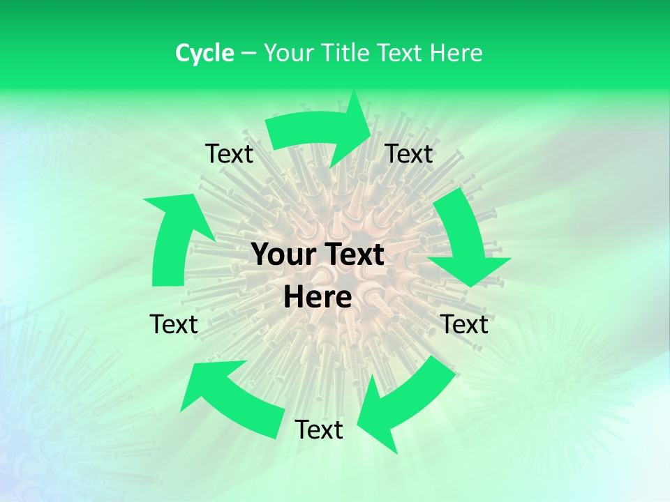 Germs Red Microscope PowerPoint Template