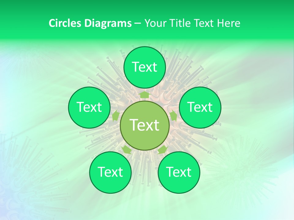 Germs Red Microscope PowerPoint Template