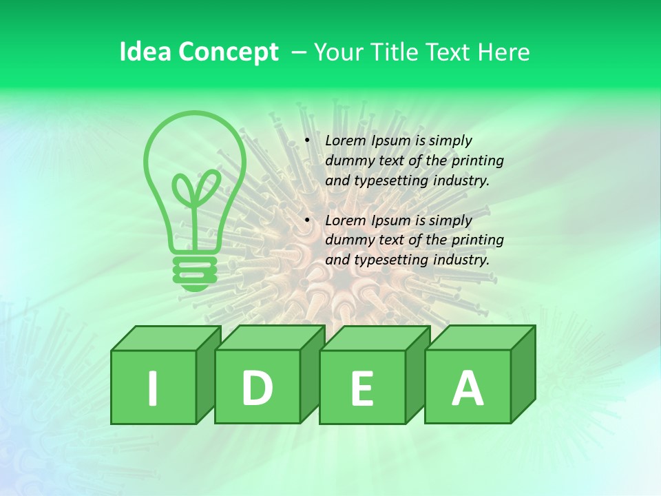 Germs Red Microscope PowerPoint Template