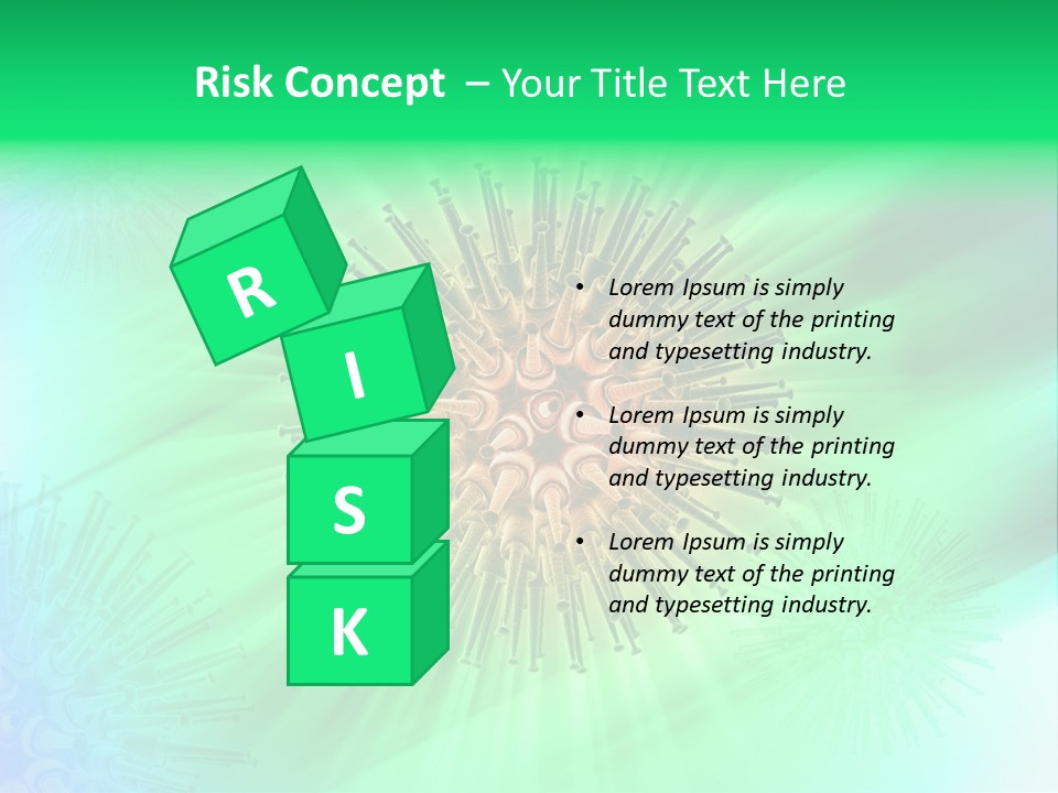 Germs Red Microscope PowerPoint Template