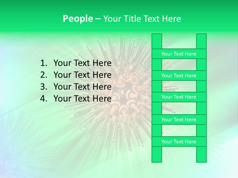 Germs Red Microscope PowerPoint Template