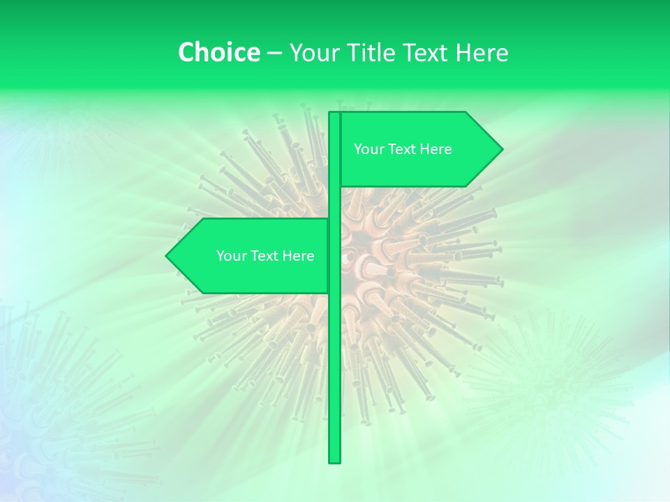 Germs Red Microscope PowerPoint Template