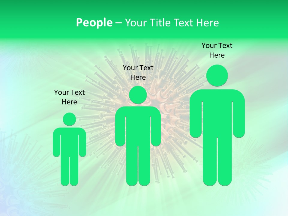 Germs Red Microscope PowerPoint Template