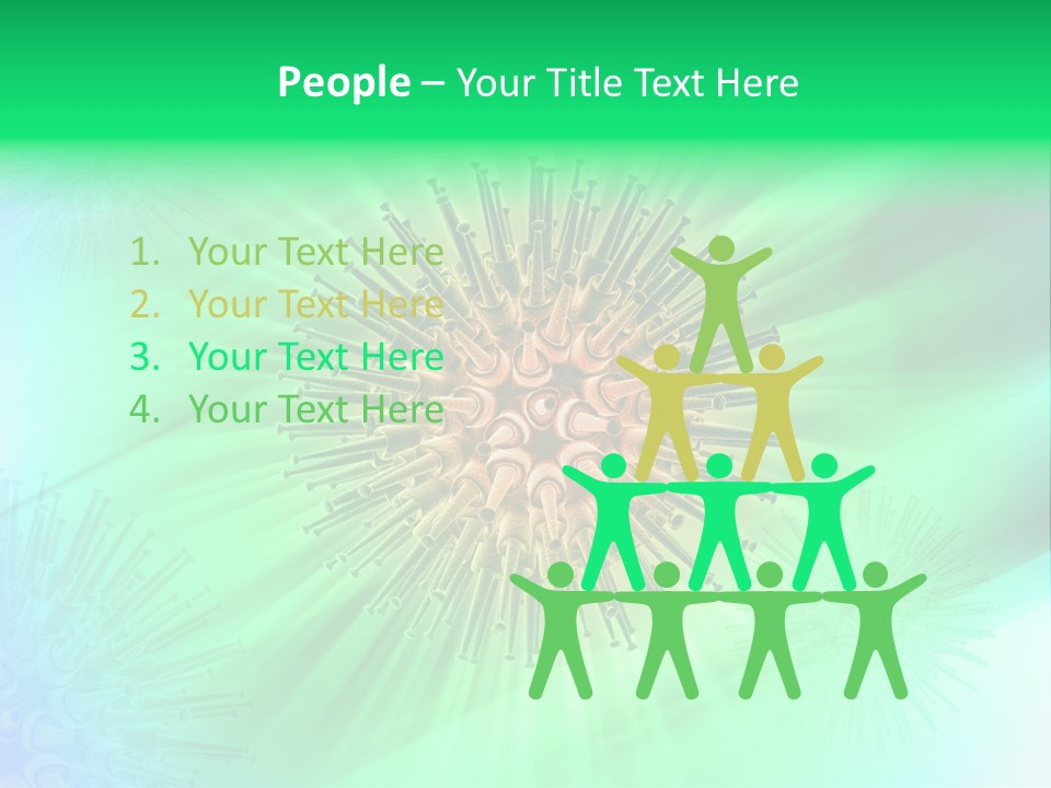 Germs Red Microscope PowerPoint Template