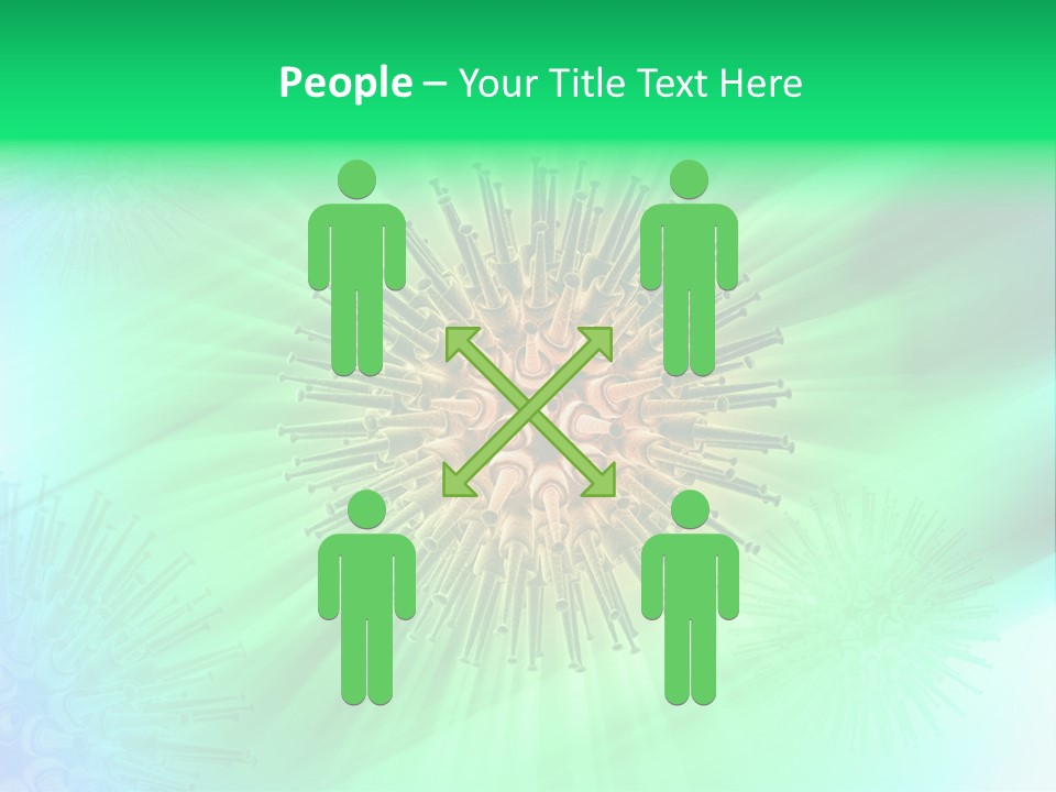 Germs Red Microscope PowerPoint Template