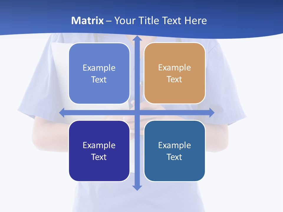 Standing Workwear Smile PowerPoint Template