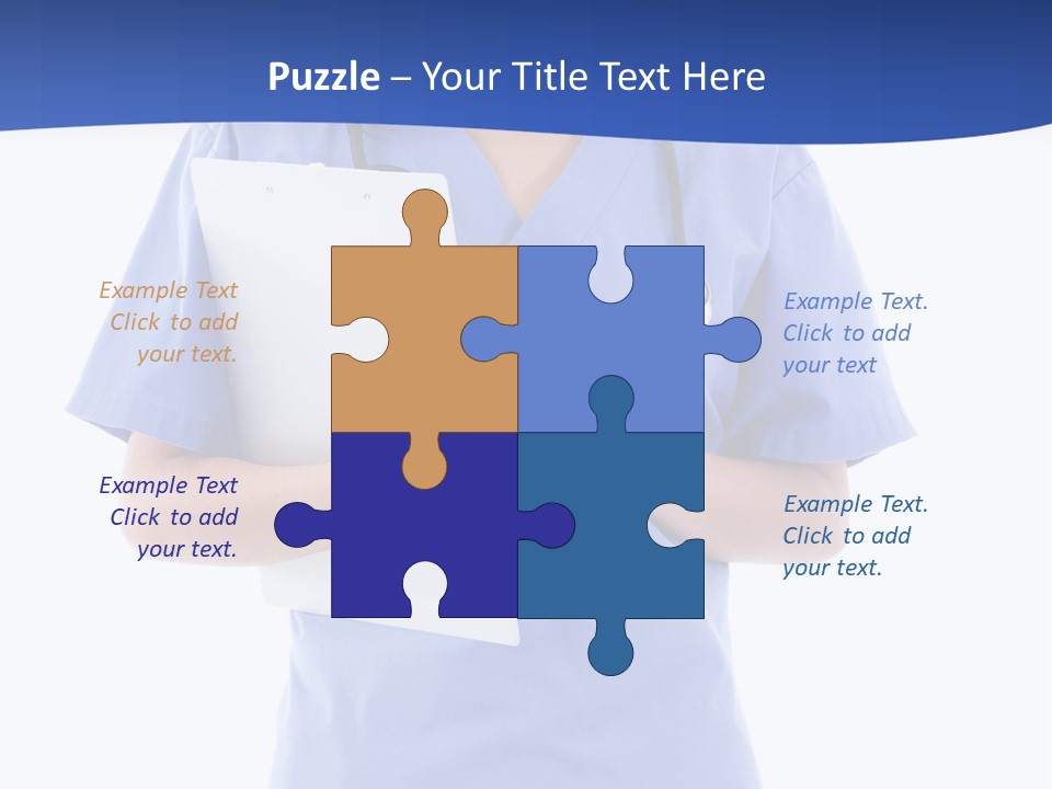 Standing Workwear Smile PowerPoint Template