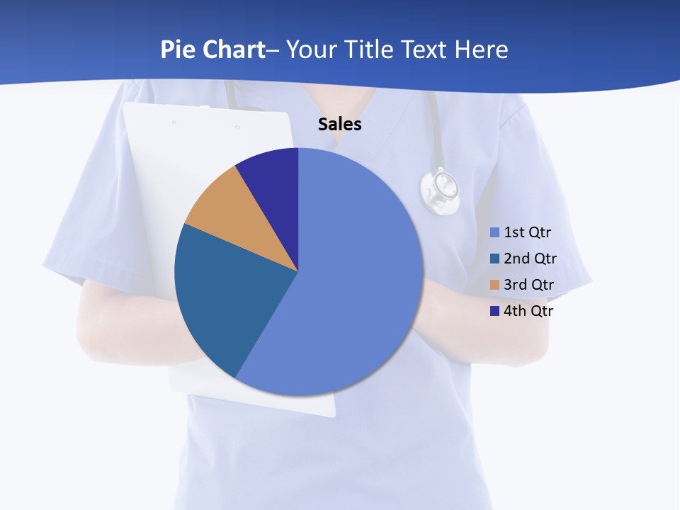 Standing Workwear Smile PowerPoint Template
