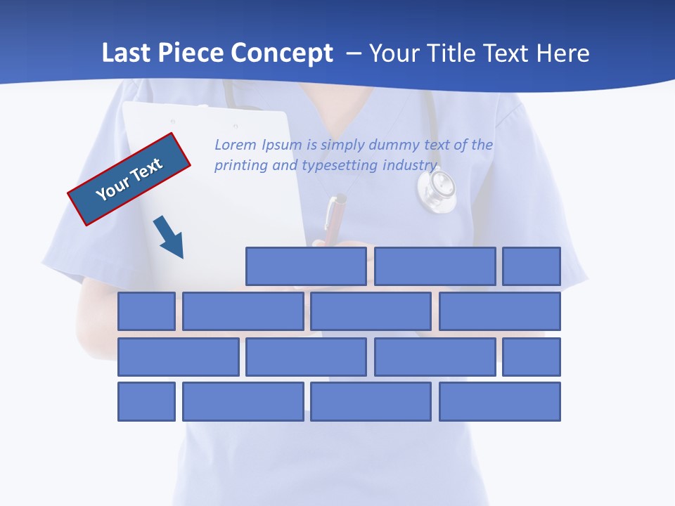 Standing Workwear Smile PowerPoint Template