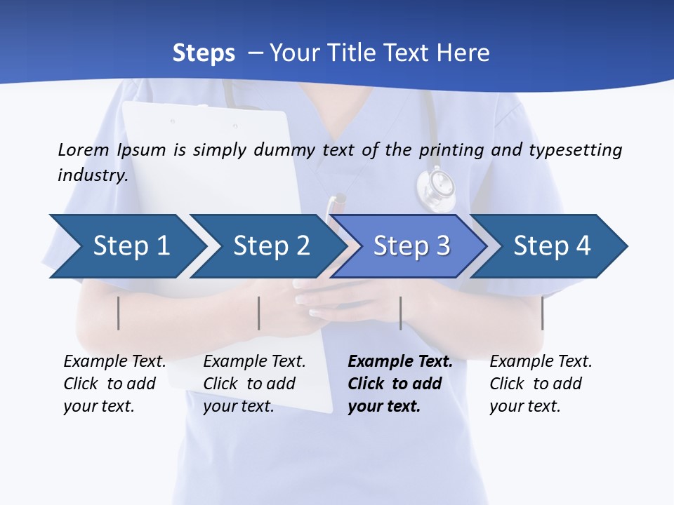 Standing Workwear Smile PowerPoint Template