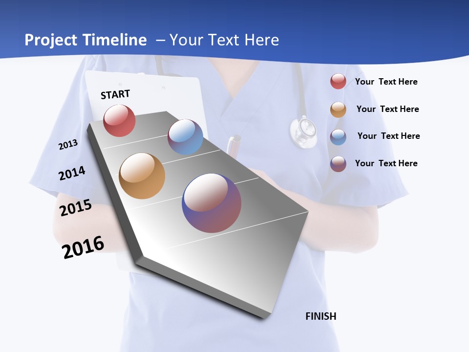 Standing Workwear Smile PowerPoint Template