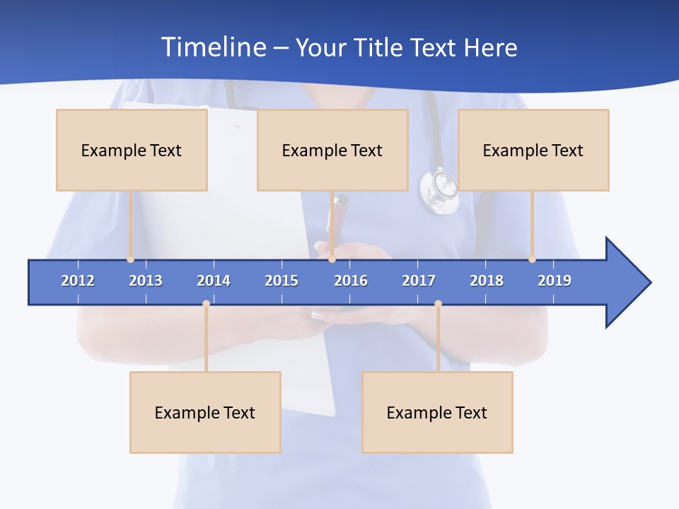 Standing Workwear Smile PowerPoint Template