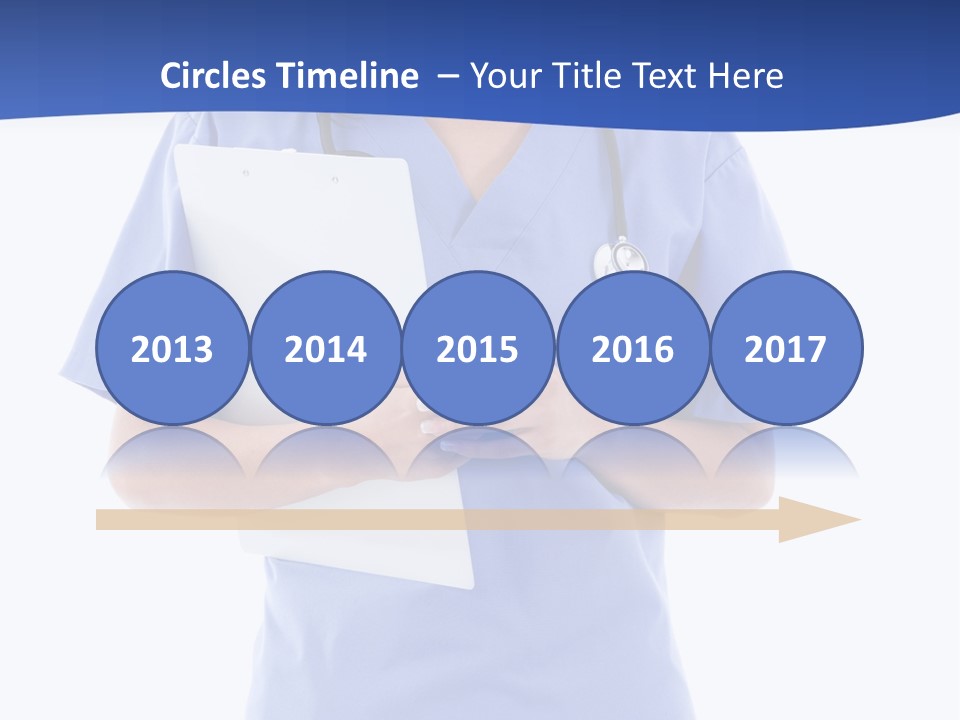 Standing Workwear Smile PowerPoint Template