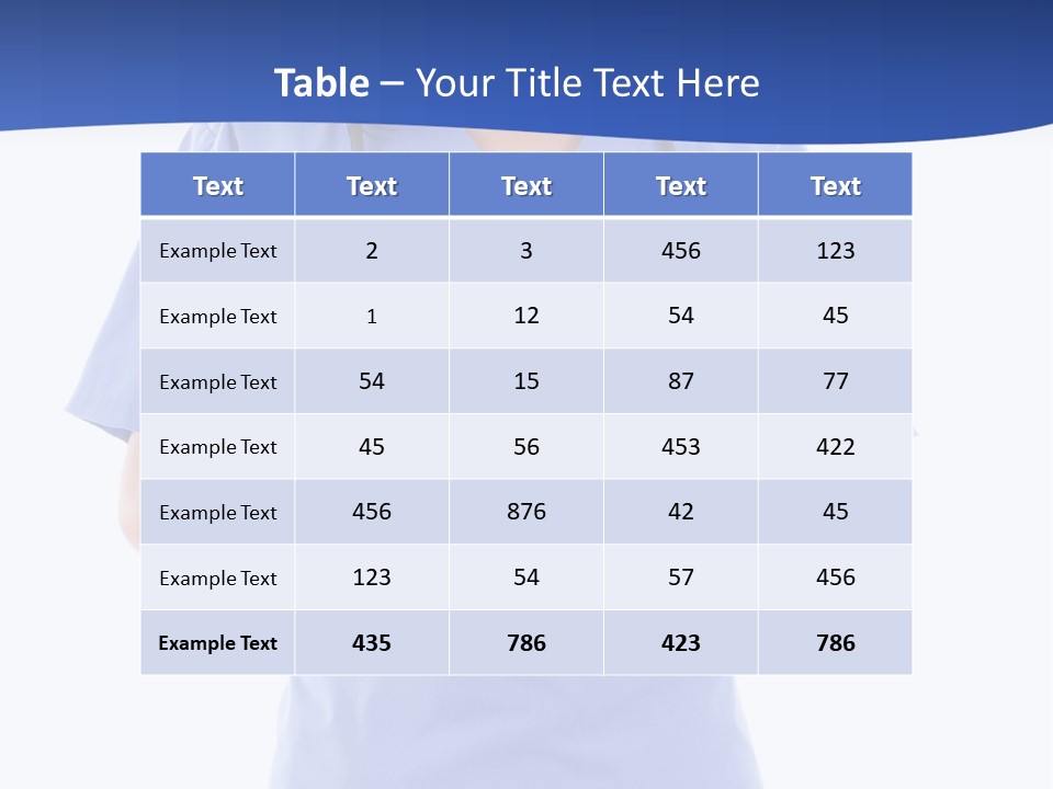 Standing Workwear Smile PowerPoint Template