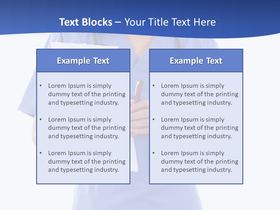 Standing Workwear Smile PowerPoint Template
