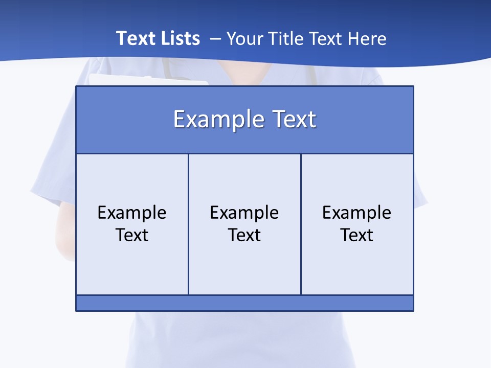 Standing Workwear Smile PowerPoint Template