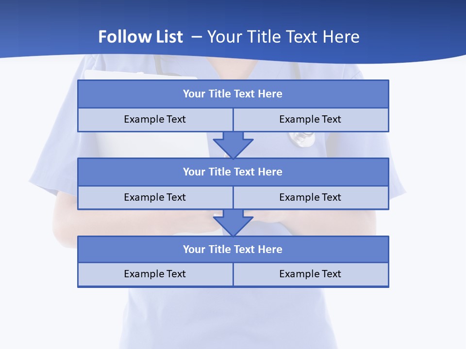 Standing Workwear Smile PowerPoint Template