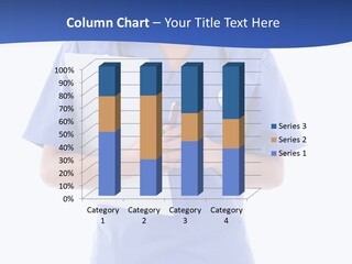 Standing Workwear Smile PowerPoint Template