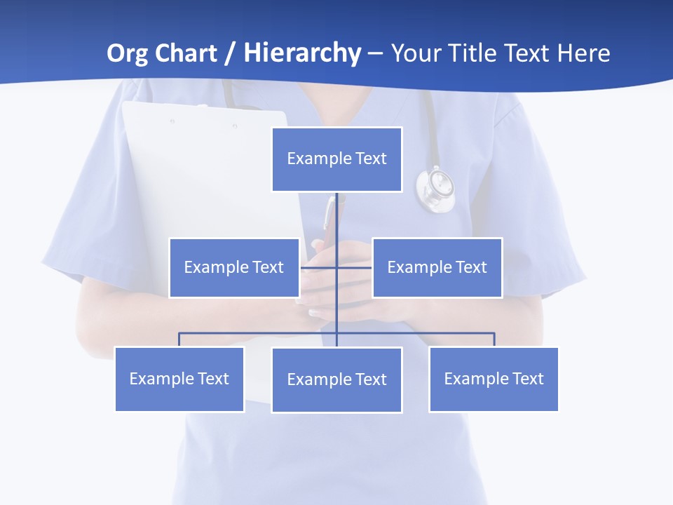 Standing Workwear Smile PowerPoint Template